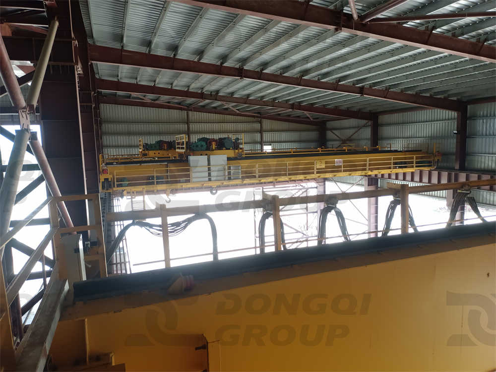 Double hook and double beam overhead crane for load testing at Pakistan Steel Plant
