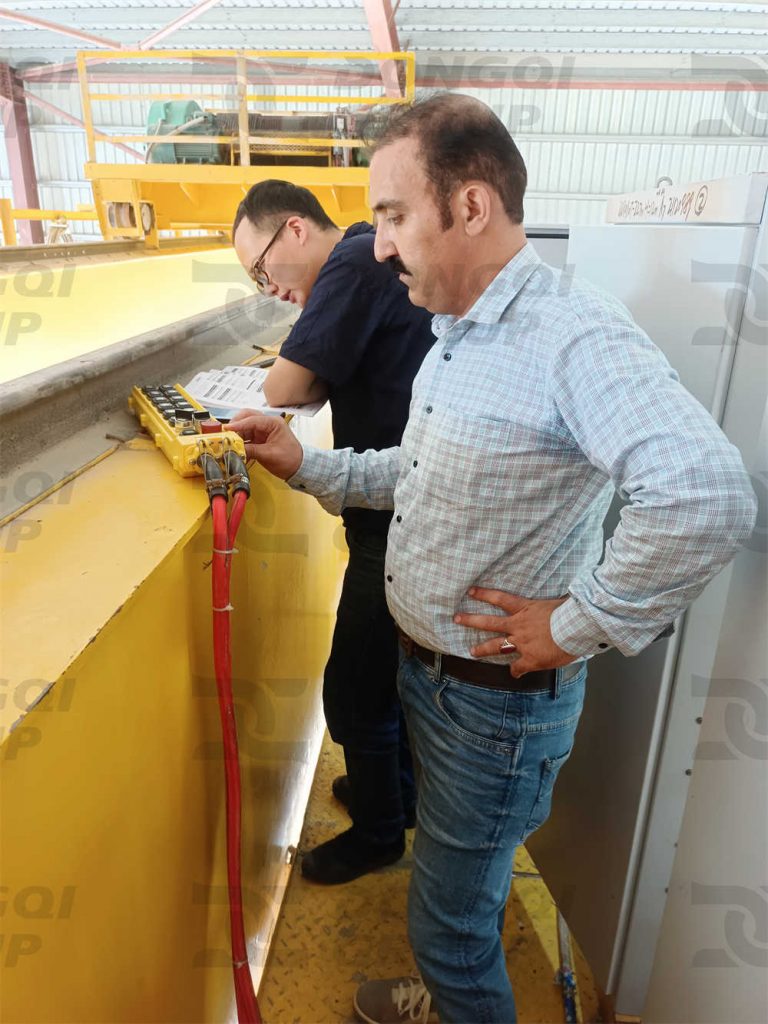 Double hook and double beam overhead crane for load testing at Pakistan Steel Plant