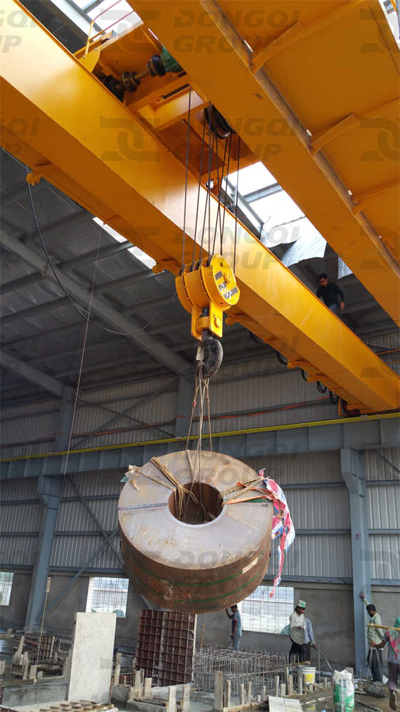 Load test of 20 ton double beam overhead crane