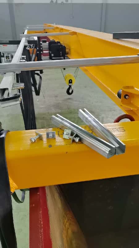 HD-type bridge crane being installed at a factory in Portugal