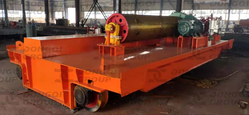 Photos of the completed production of a 120-ton crane trolley