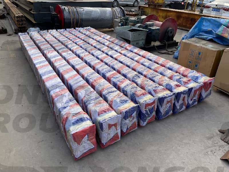 end carriages in rain-proof cover